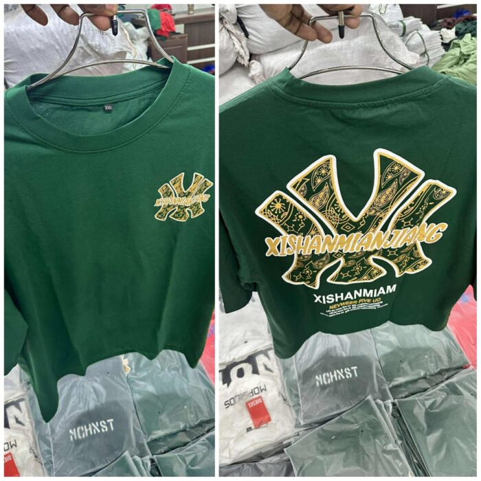 Oversize T-shirt Men Dropped Shoulder -Bottol Green | OversizeBazar - Image 1