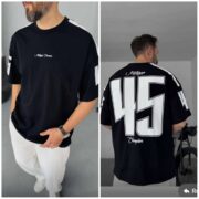 Oversize T-shirt Men Dropped Shoulder -Black | OversizeBazar