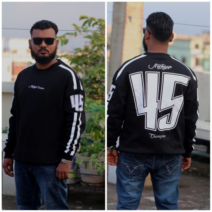 Oversize Sweep Shirt Dropped Shoulder - BLACK | OversizeBazar - Image 1