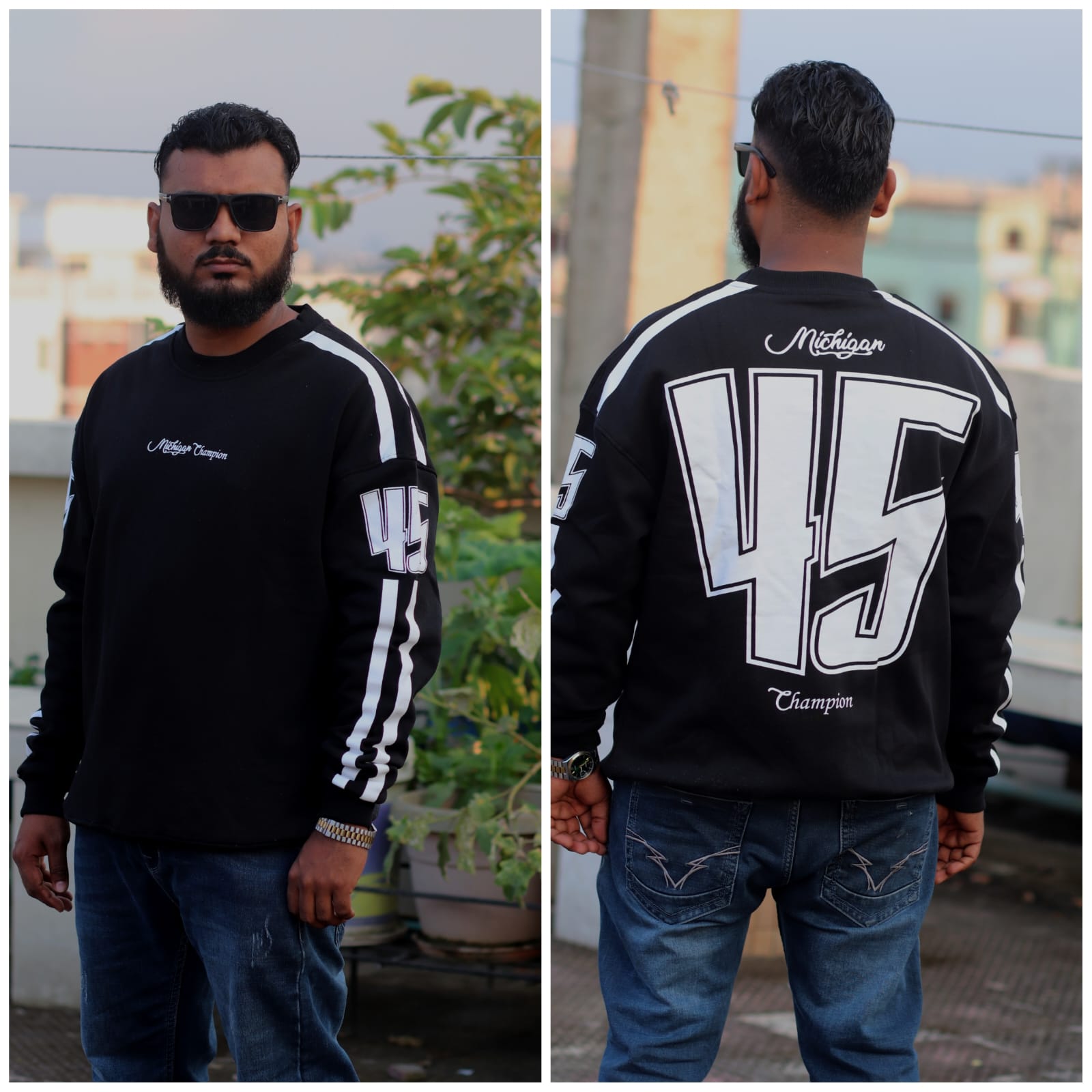 ff274536-191a-42a9-8482-2c0ed797ea72 Oversize Sweep Shirt Dropped Shoulder - BLACK | OversizeBazar - Image 1