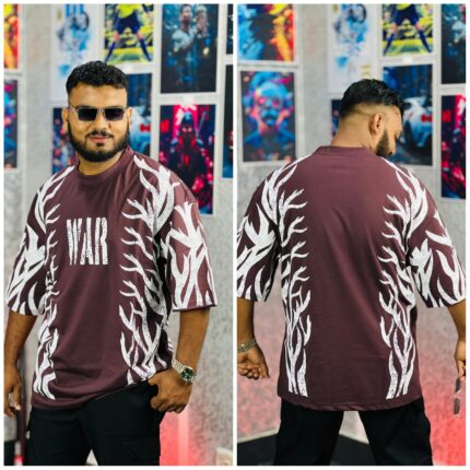 Oversize T-shirt Men’s Dropped Shoulder Short Sleeve Fitness-Coffe| OversizeBazar