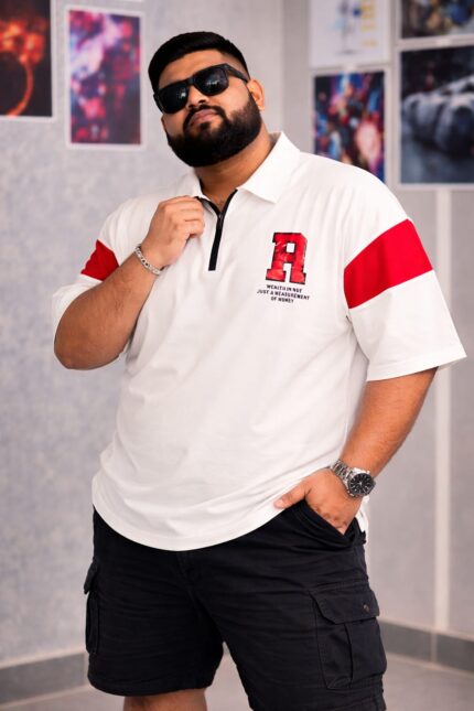 Oversize Polo Shirt  Dropped Shoulder -BISKIT | OversizeBazar