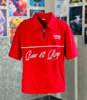 Oversize Polo Shirt  Dropped Shoulder -MERUN| OversizeBazar - Image 4