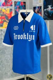 Oversize Polo Shirt  Dropped Shoulder - ROYAL BLUE| OversizeBazar - Image 4