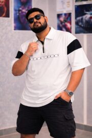 Oversize Polo Shirt  Dropped Shoulder -WHITE| OversizeBazar