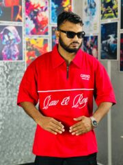 Oversize Polo Shirt  Dropped Shoulder -MERUN| OversizeBazar - Image 3